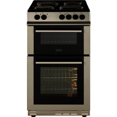 Belling FS50ET Twin Cavity 50cm Electric Cooker in Silver